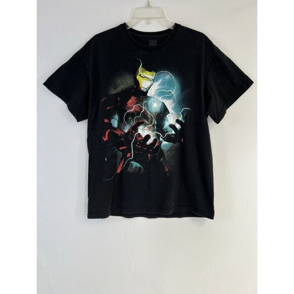 Vintage 2008 Iron Man Marvel Comics AOP Hero Pose Shirt Men’s Large - Picture 6 of 8